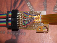 connector encased in hot glue